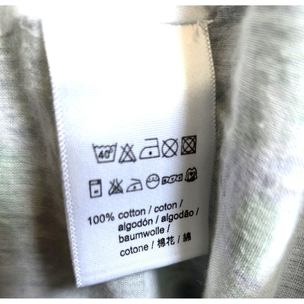 Anthropologie RO'S GARDEN XL Hilda Maxi Dress Green/White Smocked Waist Deep-V - Picture 9 of 10